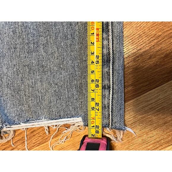 Banana Republic jeans sz 31 high rise vintage slim distressed light wash denim - Picture 9 of 10